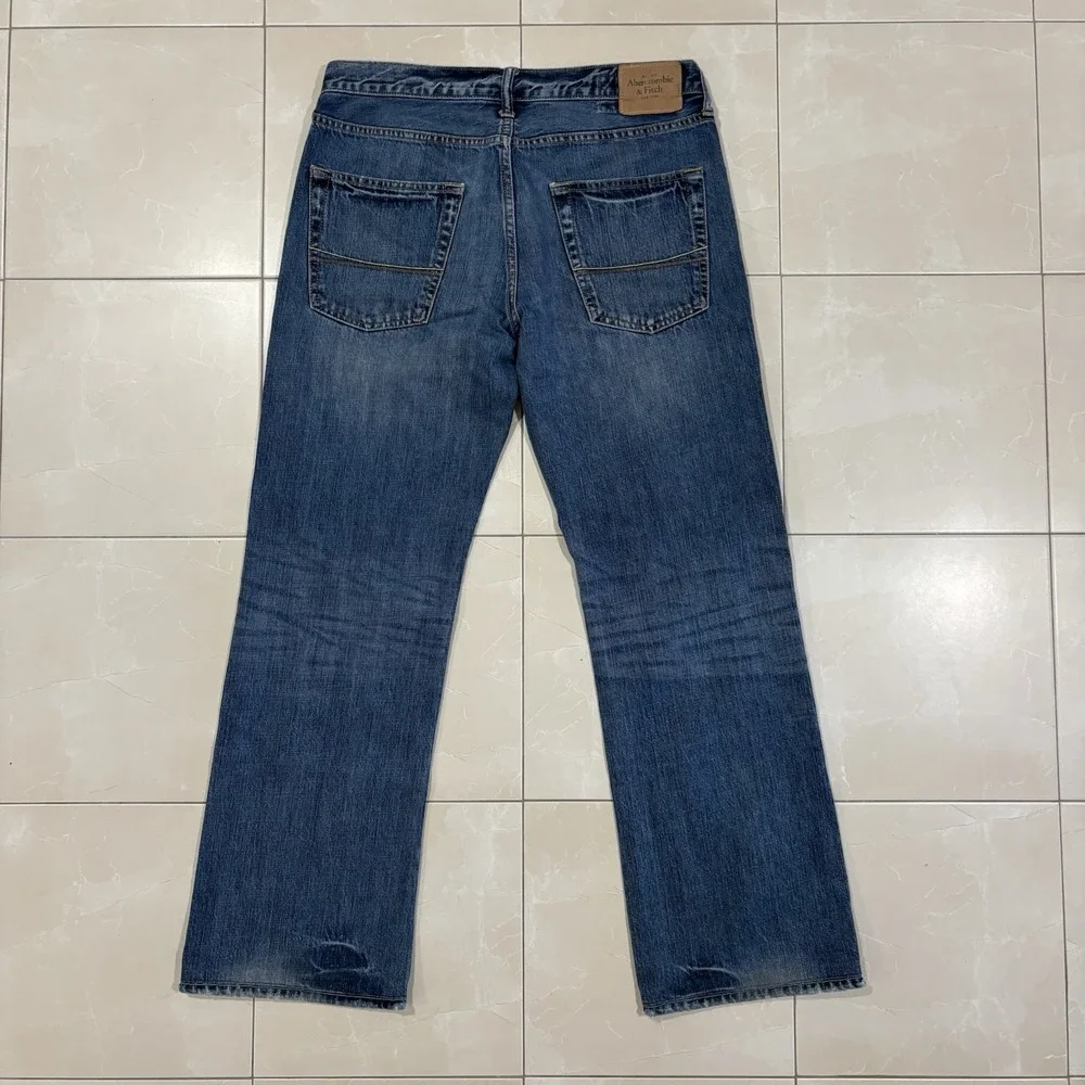 Vintage Abercrombie Fitch Kilburn Low Rise Boot Cut Jeans Men's 32x30 Blue Y2K